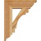 Ekena Millwork Merced Traditional Rough Sawn Bracket w/ Offset Brace, Western Red Cedar, 6"W x 16"D x 20"H BKT0604X16X20MRC01RWR - alternate 2